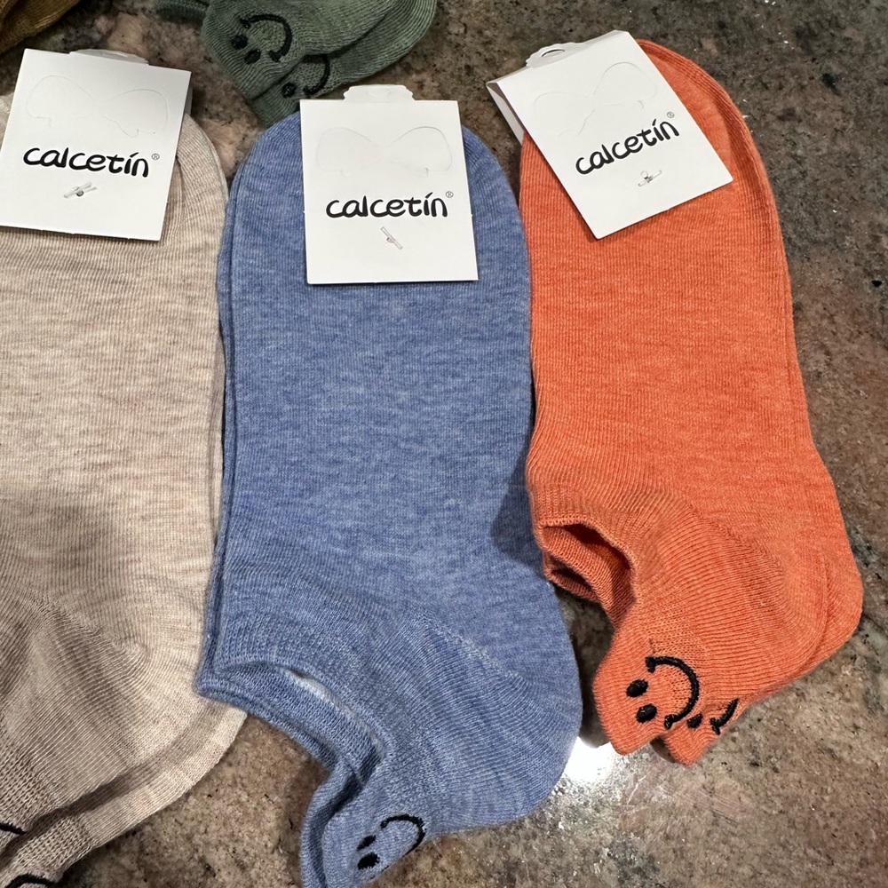Smiley Face Assorted Color Socks - Picture 2 of 5